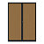 Armoire à rideaux métallique Confort+ maxi-largeur 140 x Ht 198 cm - corps Anthracite rideaux Hêtre - 1