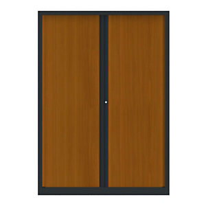 Armoire à rideaux métallique Confort+ maxi-largeur 140 x Ht 198 cm - corps Anthracite rideaux Merisi