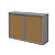 Armoire à rideaux métallique Confort+ maxi-largeur 160 x Ht 100 cm - corps Aluminium rideaux Hêtre - 2