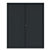 Armoire à rideaux métallique Confort+ maxi-largeur 160 x Ht 198 cm - corps Anthracite rideaux Anthracite - 1