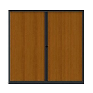 Armoire à rideaux métallique Confort+ maxi-largeur 180 x Ht 198 cm - corps Anthracite rideaux Merisi