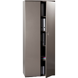 Armoire métal Starting Color, portes battantes - H. 198 x L. 80 cm - Taupe nacré