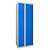 Armoire vestiaire d'entretien monobloc métallique double, portes bleues - 2
