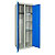 Armoire vestiaire d'entretien monobloc métallique double, portes bleues - 3