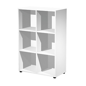 ARTEXPORT Estantería modular Woody, 6 compartimentos, 80 x 40 x 121,6 cm, color blanco