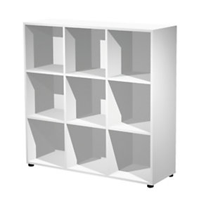 ARTEXPORT Estantería modular Woody, 9 compartimentos, 119 x 40 x 121,6 cm, color blanco