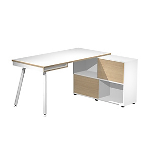 ARTEXPORT FLORENCE ITALY Escritorio Home-Wood, 130 x 60 x 81,5 cm, pata de metal, blanco / roble ARTEXPORT FLORENCE ITALY Escritorio Home-Wood, 130 x 60 x 81,5 cm, pata de metal, blanco / roble