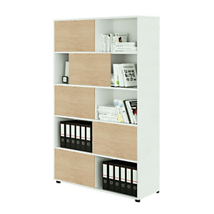 ARTEXPORT FLORENCE ITALY Estantería modular alta Sliding, 120 x 35 x 190,6 cm, color blanco / roble ARTEXPORT FLORENCE ITALY Estantería modular alta Sliding, 120 x 35 x 190,6 cm, color blanco / roble