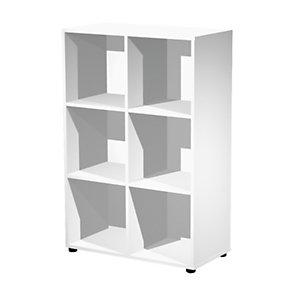 ARTEXPORT FLORENCE ITALY Estantería modular Woody, 6 compartimentos, 80 x 40 x 121,6 cm, color blanco