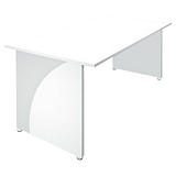 ARTEXPORT FLORENCE ITALY Mesa recta con patas tipo panel 140 cm blanco/aluminio Europa ARTEXPORT FLORENCE ITALY Mesa recta con patas tipo panel 140 cm blanco/aluminio Europa
