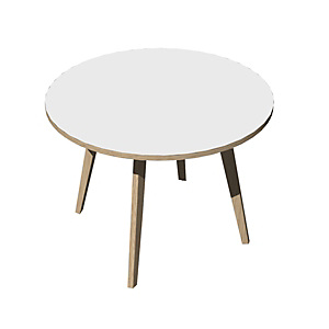 ARTEXPORT FLORENCE ITALY Mesa de reunión Woody, 100 ø x 74,4 (alt) cm, pata madera, blanco / roble ARTEXPORT FLORENCE ITALY Mesa de reunión Woody, 100 ø x 74,4 (alt) cm, pata madera, blanco / roble