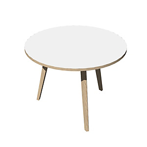 ARTEXPORT FLORENCE ITALY Mesa de reunión Woody, 80 ø x 74,4 (alt) cm, pata madera, blanco / roble ARTEXPORT FLORENCE ITALY Mesa de reunión Woody, 80 ø x 74,4 (alt) cm, pata madera, blanco / roble