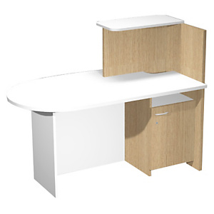 ARTEXPORT FLORENCE ITALY Mostrador Multitask, encimera izquierda, 142,5 x 83 x 117,2 cm, color roble / blanco ARTEXPORT FLORENCE ITALY Mostrador Multitask, encimera izquierda, 142,5 x 83 x 117,2 cm, color roble / blanco