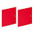 ARTEXPORT FLORENCE ITALY Puertas rojo Maxicolor, pack de 2 - 1