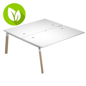 ARTEXPORT, Mesa extensión multipuesto NORDIC, pie mixto madera-metal, 140 x 165,2 cm, blanco ARTEXPORT, Mesa extensión multipuesto NORDIC, pie mixto madera-metal, 140 x 165,2 cm, blanco