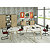 ARTEXPORT Mesa de reunión circular Woody, 100 ø x 74,4 (alt) cm, pata madera, blanco / roble - 2