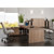 ARTEXPORT Mueble alto Executive, color nogal / aluminio, 82,8 x 43 x 158,2 cm - 2