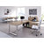 ARTEXPORT Mueble bajo Executive, 82,8 x 43 x 81,4 cm, color nogal / aluminio - 3