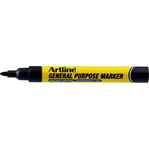 Artline Marcatore permanente multisuperficie General Purpose, Punta tonda 1,5 mm, Nero (confezione 12 pezzi) Artline Marcatore permanente multisuperficie General Purpose, Punta tonda 1,5 mm, Nero (confezione 12 pezzi)