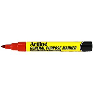 Artline Marcatore permanente multisuperficie General Purpose, Punta tonda 1,5 mm, Rosso (confezione 12 pezzi) Artline Marcatore permanente multisuperficie General Purpose, Punta tonda 1,5 mm, Rosso (confezione 12 pezzi)
