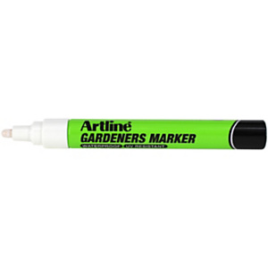 Artline Marcatore permanente per giardinaggio Gardeners, Punta tonda 2,3 mm, Bianco (confezione 12 pezzi) Artline Marcatore permanente per giardinaggio Gardeners, Punta tonda 2,3 mm, Bianco (confezione 12 pezzi)