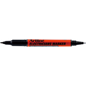 Artline Marcatore permanente per materiale elettrico Electricians, Doppia punta 0,4-1 mm, Nero (confezione 12 pezzi) Artline Marcatore permanente per materiale elettrico Electricians, Doppia punta 0,4-1 mm, Nero (confezione 12 pezzi)