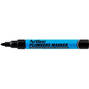 Artline Marcatore permanente per materiali idraulici Plumbers, Punta tonda 1,5 mm, Nero (confezione 12 pezzi) Artline Marcatore permanente per materiali idraulici Plumbers, Punta tonda 1,5 mm, Nero (confezione 12 pezzi)