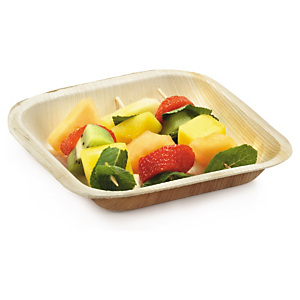 Assiette en feuille de palmier 17 x 17 cm