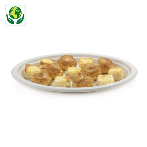 Assiette en fibres végétales ovale Assiette en fibres végétales ovale