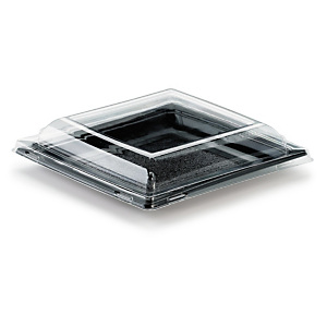 Assiette plastique carrée couleur petit format Quadripack Assiette plastique carrée couleur petit format Quadripack