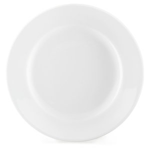Assiette plate en porcelaine diamètre 20 cm - Blanc - Lot de 12