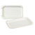 Assiette rectangulaire en carton blanc - 1