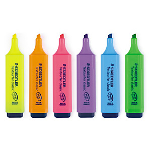 Assortiment 6 markeerstiften Staedtler Assortiment 6 markeerstiften Staedtler