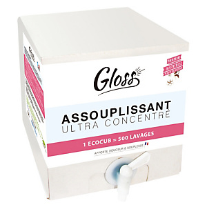 Assouplissant Gloss Fleur de coton, Ecocub de 10 L Assouplissant Gloss Fleur de coton, Ecocub de 10 L