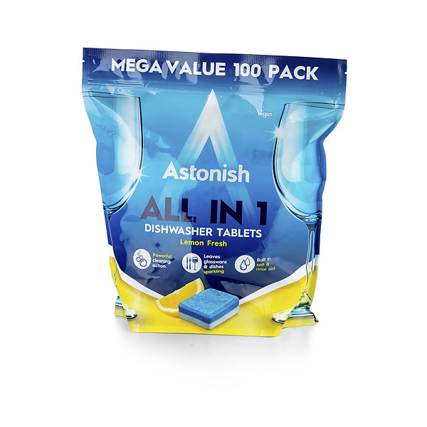 Astonish Dishwasher All-In-One Tablets – Pack of 100
