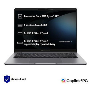 ASUS NOTEBOOK, Notebook e workstation portatili, Pm3406cka-nz0021x /r7ai/16 copilot, PM3406CKA-NZ21X ASUS NOTEBOOK, Notebook e workstation portatili, Pm3406cka-nz0021x /r7ai/16 copilot, PM3406CKA-NZ21X