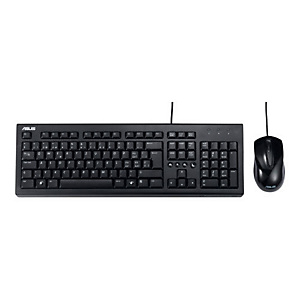 ASUS U2000, Taille réelle (100 %), USB, Clavier mécanique, Noir, Souris incluse 90-XB1000KM00000