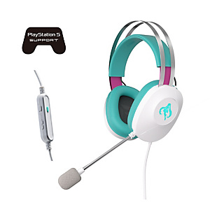 Asustek ASUS TUF Gaming H1 Gen II Hatsune Miku Edition, Alámbrico, Juego, 20 - 20000 Hz, 297 g, Auriculares, Rosa, Turquesa, Blanco 90YH048B-BHUA00 Asustek ASUS TUF Gaming H1 Gen II Hatsune Miku Edition, Alámbrico, Juego, 20 - 20000 Hz, 297 g, Auriculares, Rosa, Turquesa, Blanco 90YH048B-BHUA00