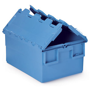 Attached lid plastic storage containers