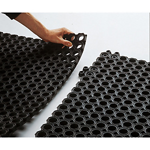 Attaches de fixation pour caillebotis caoutchouc épaisseur 23 mm, lot de 2 Attaches de fixation pour caillebotis caoutchouc épaisseur 23 mm, lot de 2