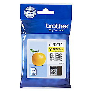 Authentieke inktpatroon BROTHER 3211Y geel voor inkjet printers