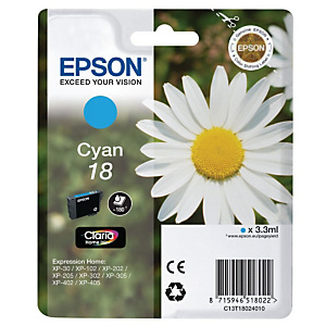 Authentieke inktpatroon EPSON Fleur 18 C cyaan voor inkjet printers