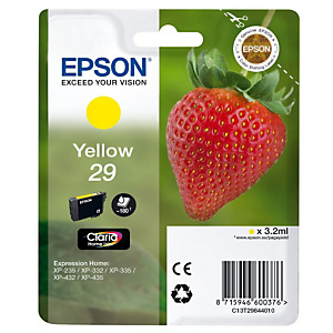 Authentieke inktpatroon EPSON Fraise 29 J geel voor inkjet printers