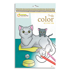 AVENUE MANDARINE Book 24 feuilles format 21 x 34cm à colorier Graffy Color,Maman/bébé Animaux familier AVENUE MANDARINE Book 24 feuilles format 21 x 34cm à colorier Graffy Color,Maman/bébé Animaux familier