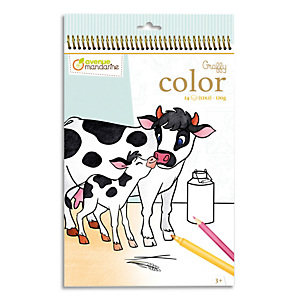 AVENUE MANDARINE Book 24 feuilles format 21 x 34cm à colorier Graffy Color, Maman/bébé La ferme AVENUE MANDARINE Book 24 feuilles format 21 x 34cm à colorier Graffy Color, Maman/bébé La ferme