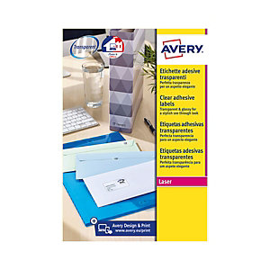Avery Etichette adesive in carta coprente per stampa QR code, 35 x 35 mm, 25 fogli, 35 etichette per foglio, Autoadesive, Bianco
