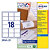 AVERY Etichette adesive J8161 - in carta - angoli arrotondati - inkjet - permanenti - 63,5 x 46,6 mm - 18 et/fg - 25 fogli - bianco - 1