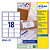 AVERY Etichette adesive J8161 - in carta - angoli arrotondati - inkjet - permanenti - 63,5 x 46,6 mm - 18 et/fg - 25 fogli - bianco - 3
