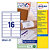 AVERY Etichette adesive J8162 - in carta - angoli arrotondati - inkjet - permanenti - 99,1 x 33,9 mm - 16 et/fg - 25 fogli - bianco - 3