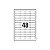 AVERY Etichette bianche in carta coprente BlockOUT™, Per Stampanti laser, 45,7 x 21,2 mm, 25 fogli, 48 etichette per foglio, Bianco - 2